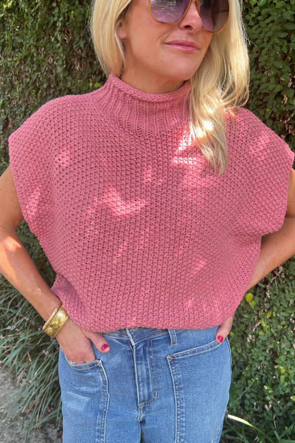 Carleen sweater, dusty rose