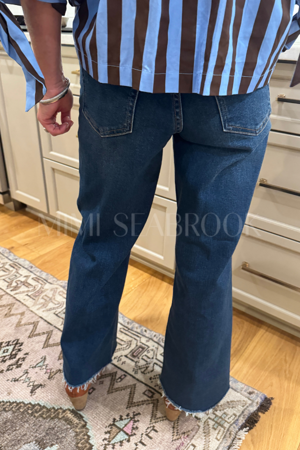 Carli wide leg jeans, dark denim