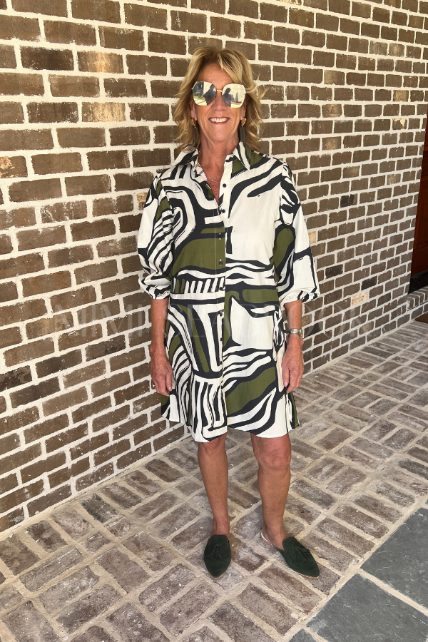 Carlisle dress, zebra print