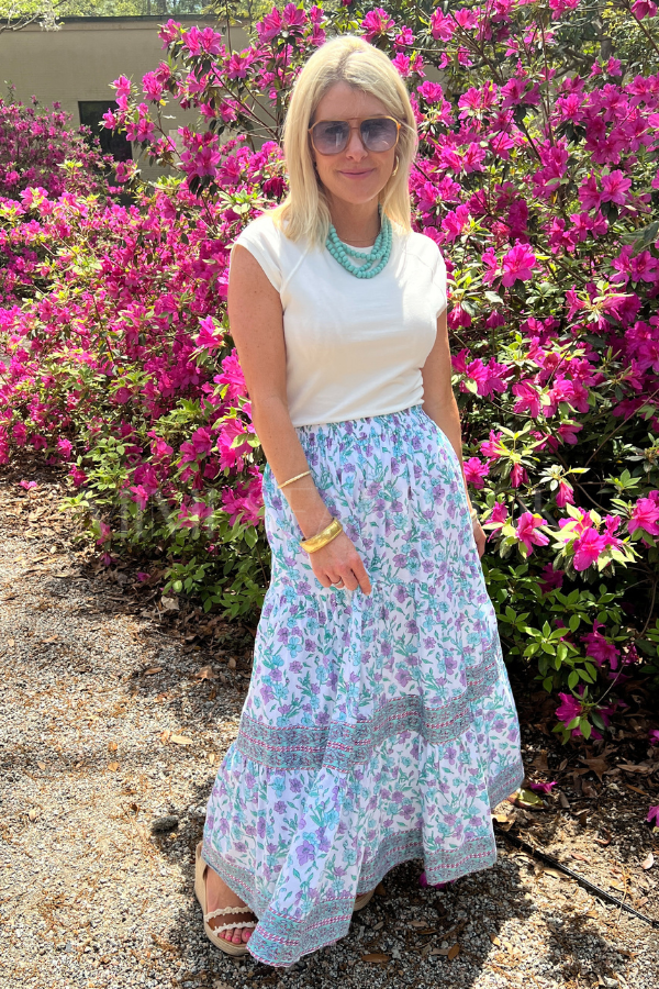 Carnation Skirt, Water Ballet by Victoria Dunn