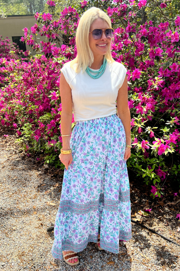 Carnation Skirt, Water Ballet by Victoria Dunn