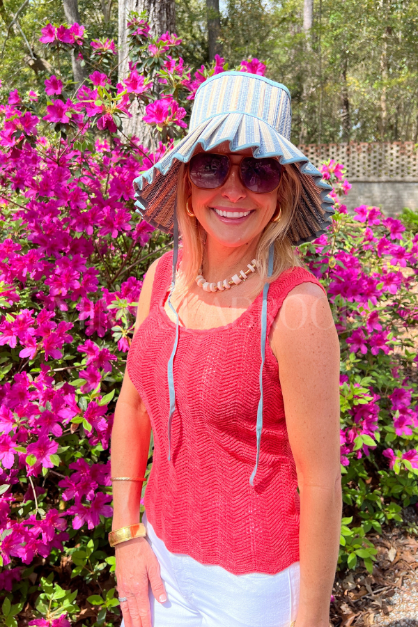 Carolyn top, coral