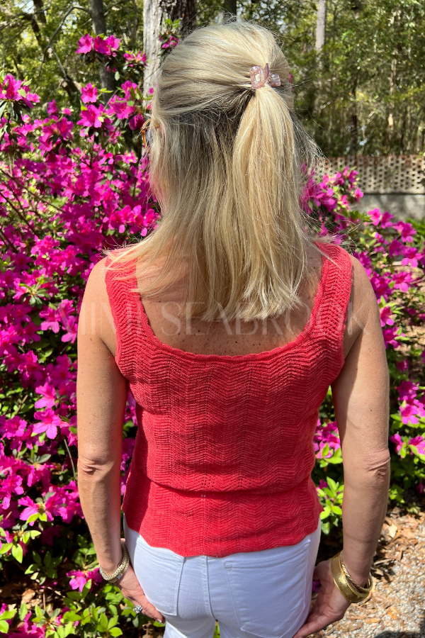 Carolyn top, coral