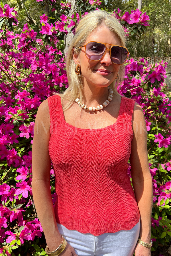 Carolyn top, coral