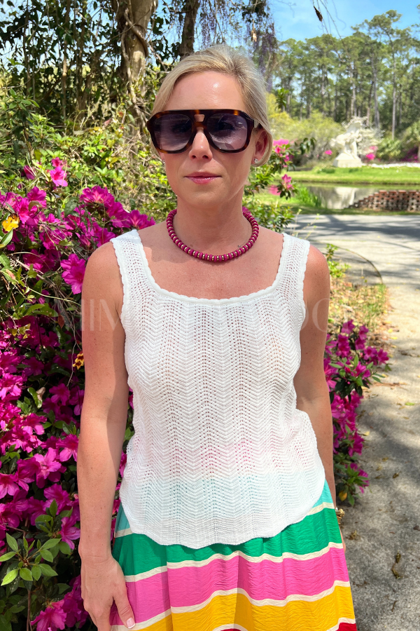 Carolyn top, white