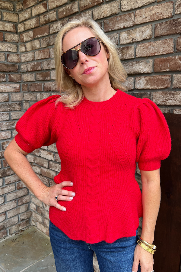 Cary sweater, red