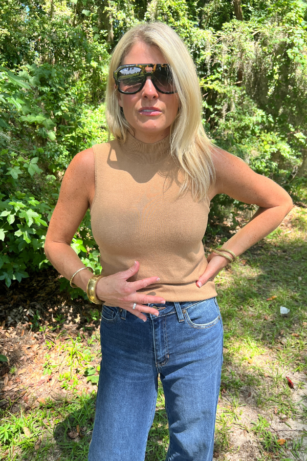 Cassidy top, tan