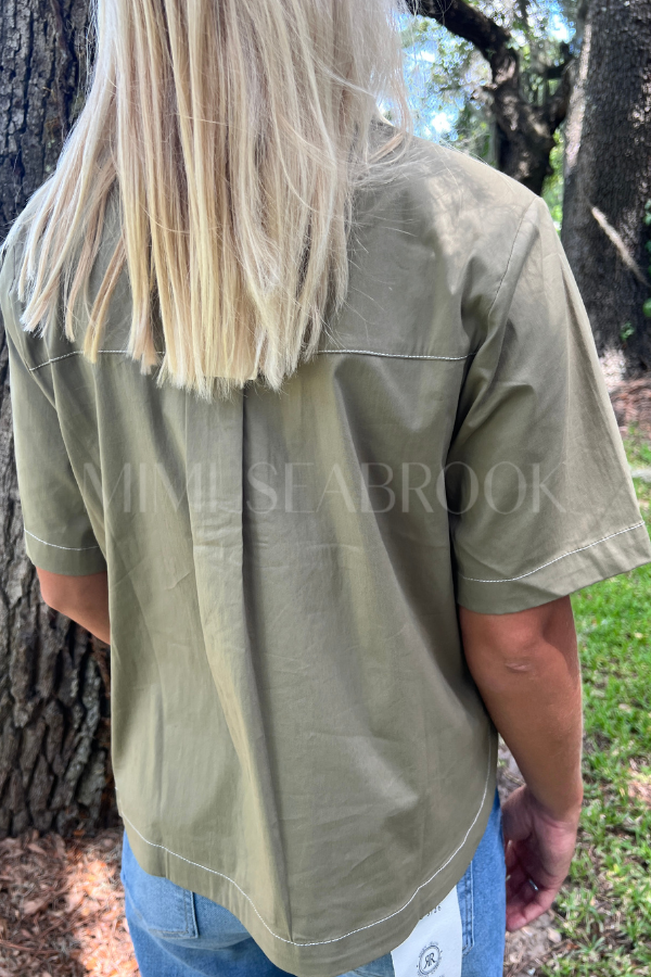 Cato top, olive