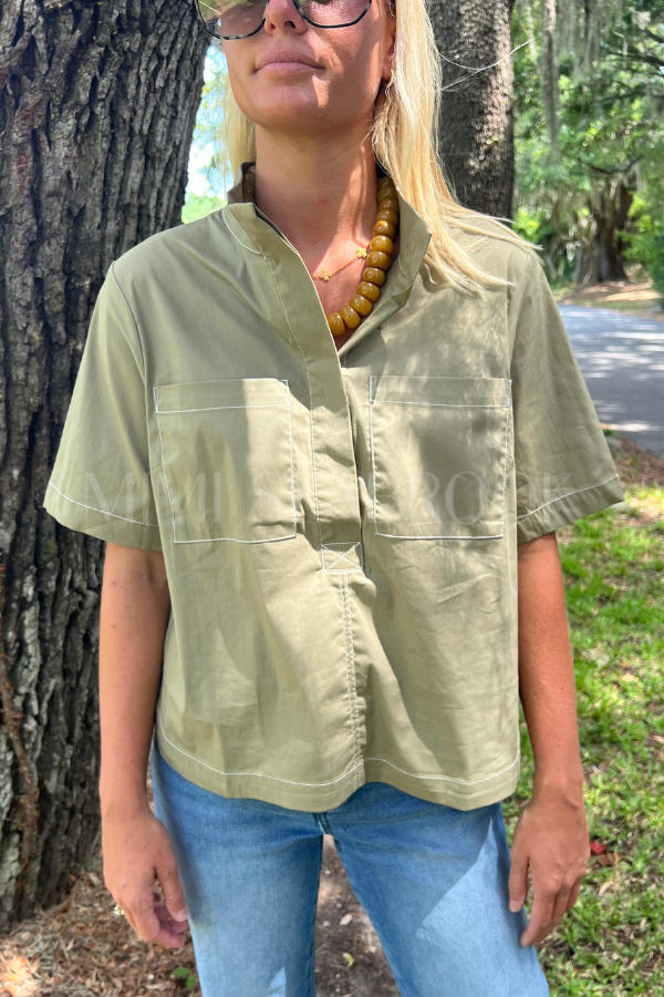 Cato top, olive