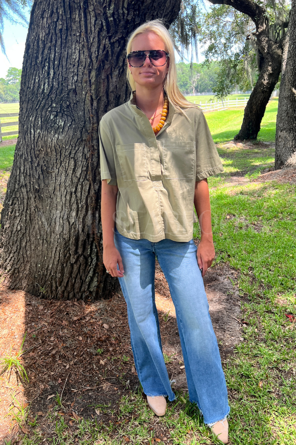 Cato top, olive