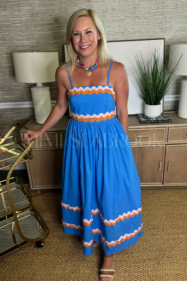 Cattrall dress, blue