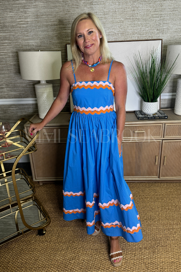 Cattrall dress, blue