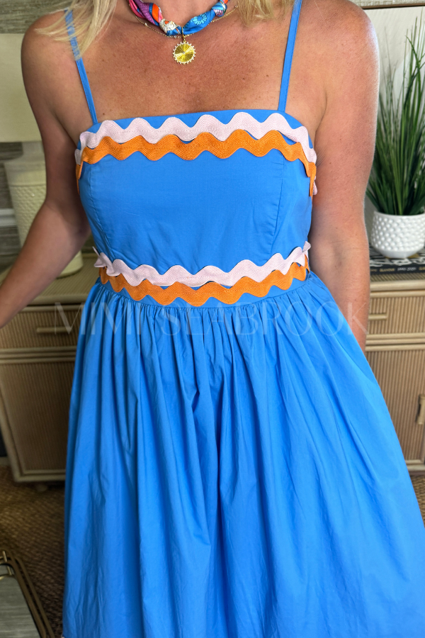 Cattrall dress, blue