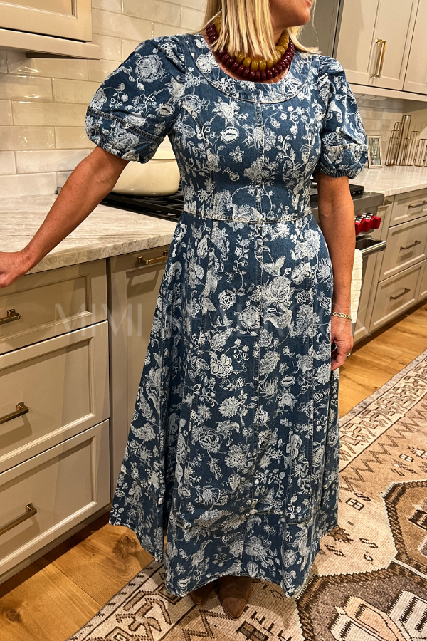 Charlie Midi Dress, Bois Laser Print by Cleobella
