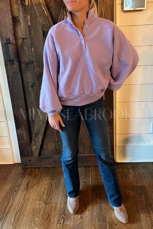 Charlize collared sweater, lavender