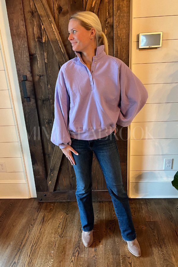 Charlize collared sweater, lavender