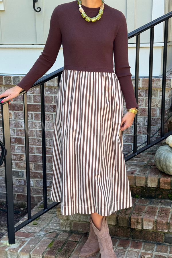 Charlotte dress, brown