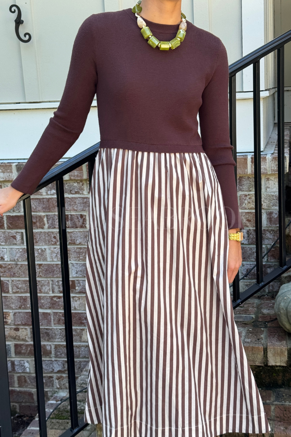 Charlotte dress, brown
