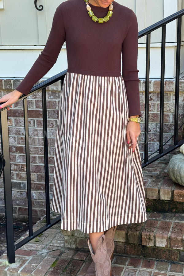 Charlotte dress, brown