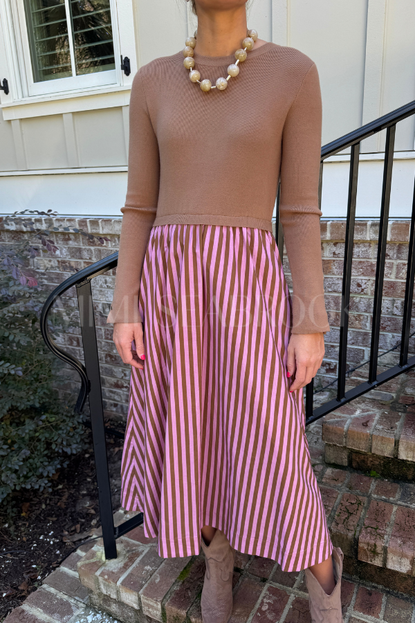 Charlotte dress, camel