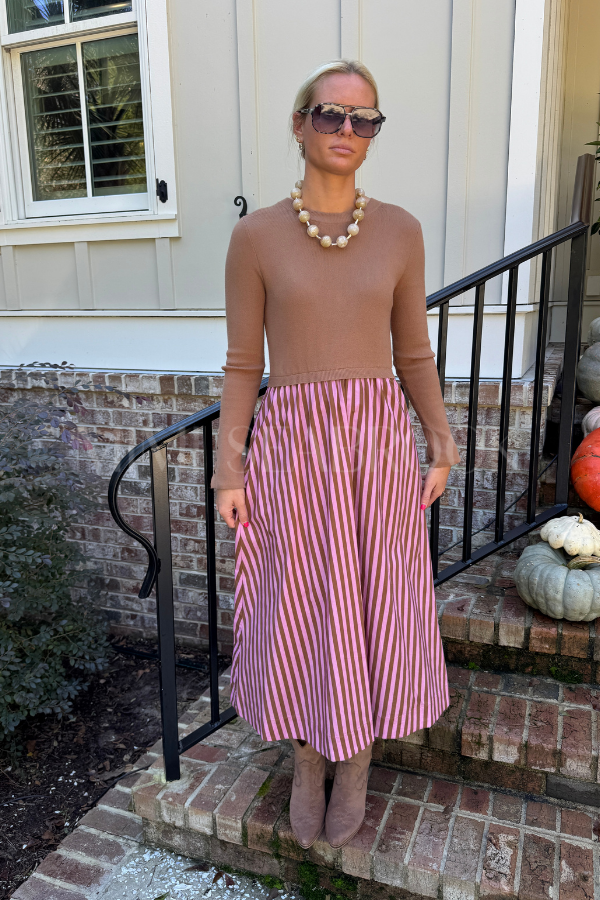 Charlotte dress, camel