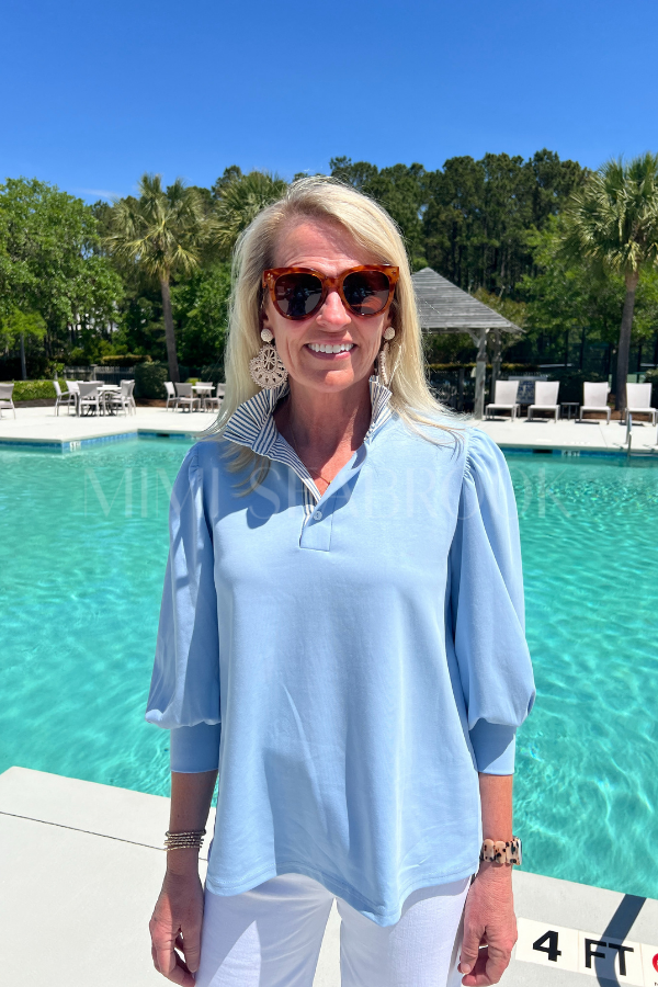 Cholley top, blue