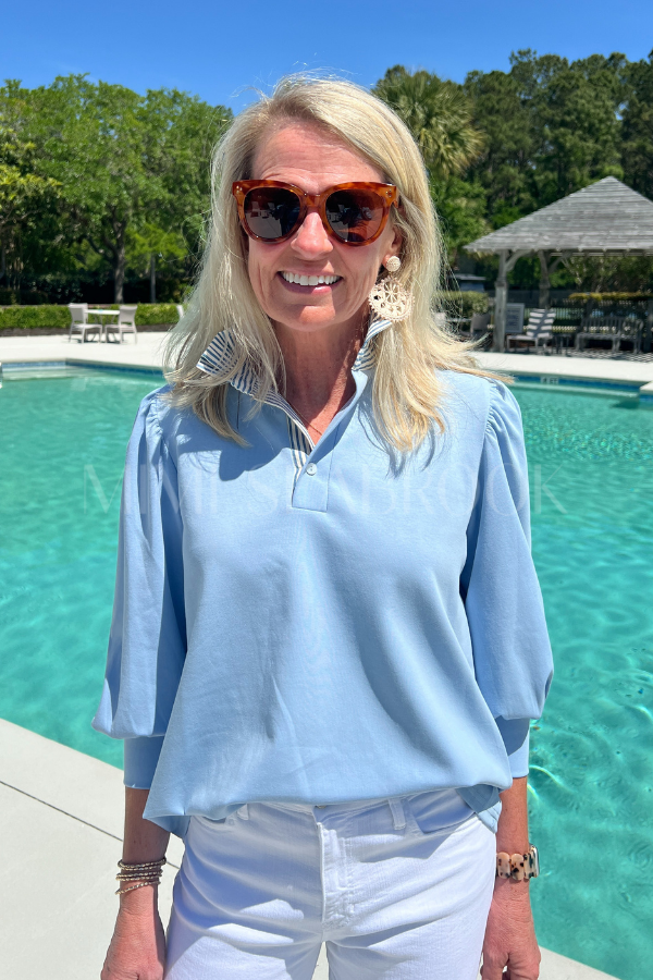 Cholley top, blue
