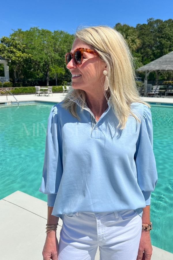 Cholley top, blue