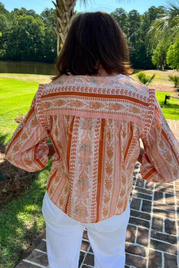 Cintia Top, Miramar Print by Cleobella