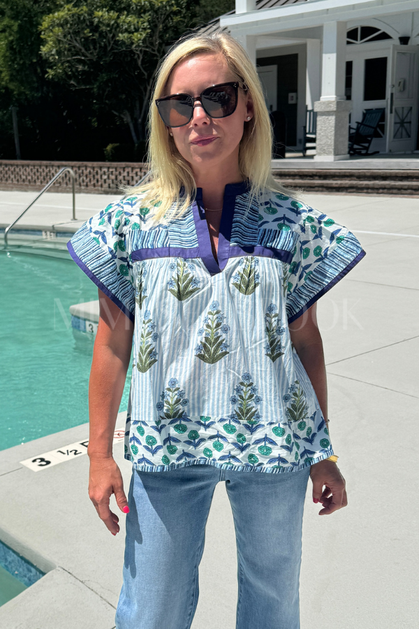 Clarance top, blue