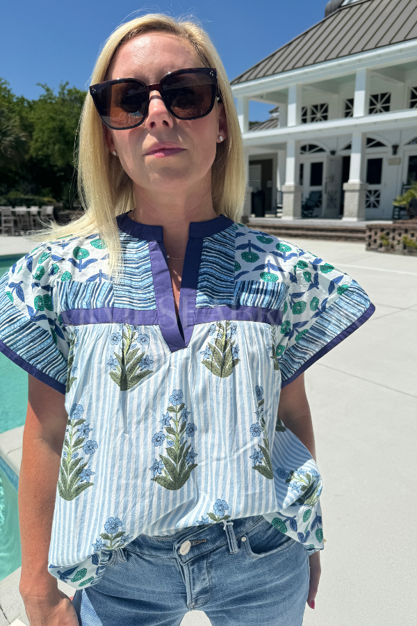 Clarance top, blue