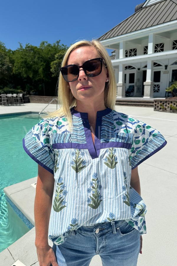 Clarance top, blue