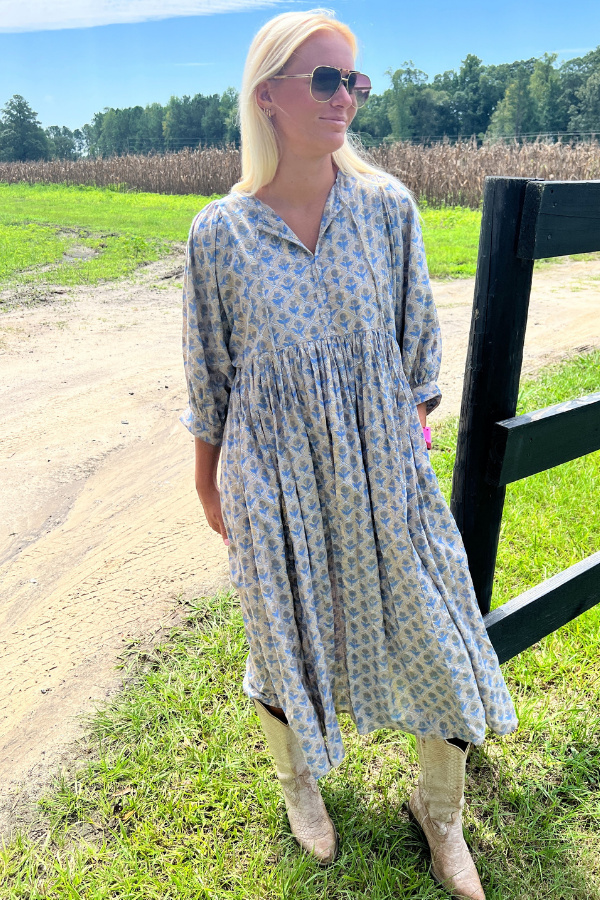 Clover Maxi Dress, French Oak