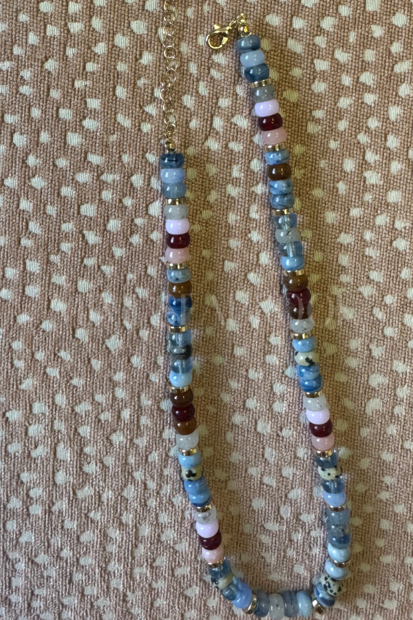 Coastal necklace, blue