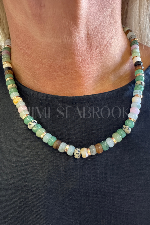 Coastal necklace, green