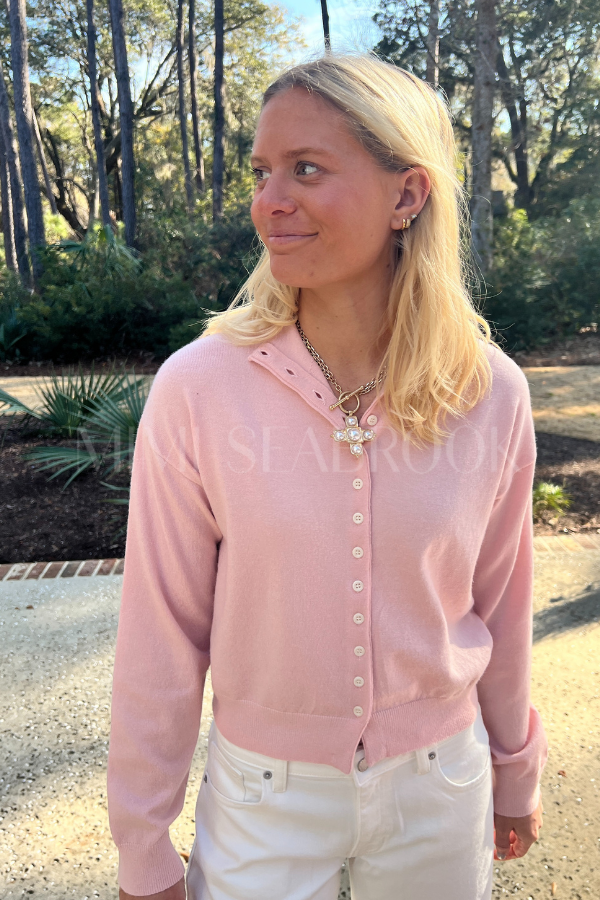Colegrove cardigan sweater, pink