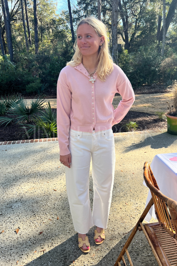 Colegrove cardigan sweater, pink