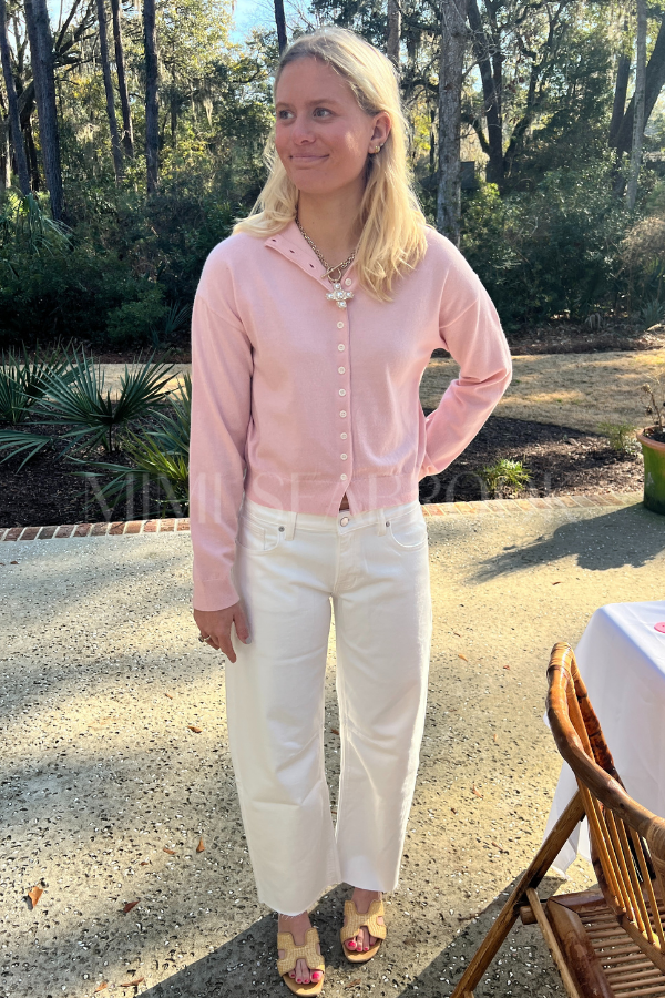 Colegrove cardigan sweater, pink