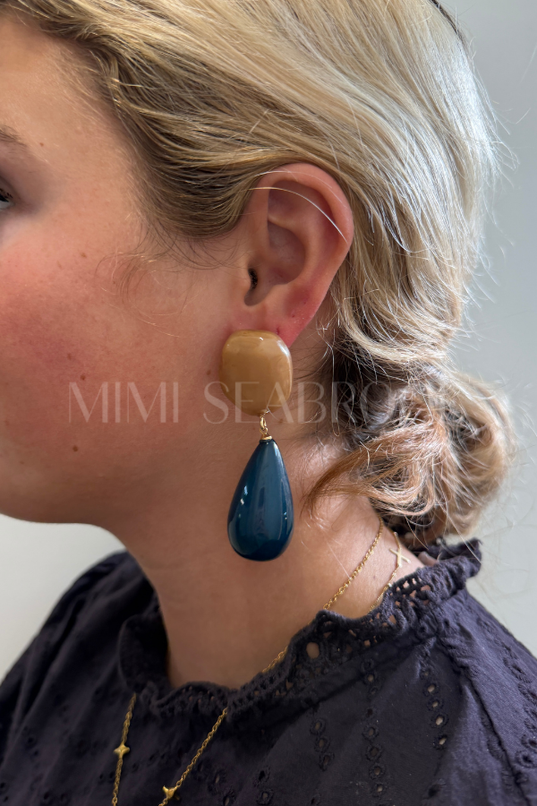 Colette earrings, teal