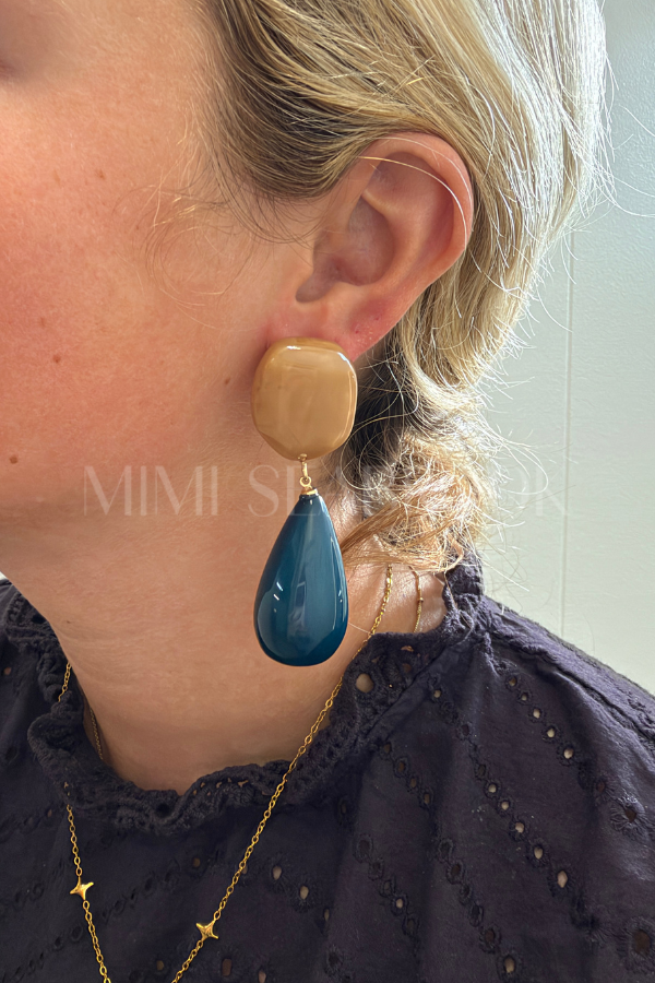 Colette earrings, teal