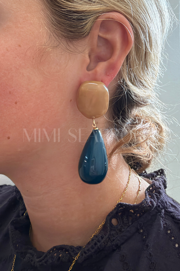 Colette earrings, teal