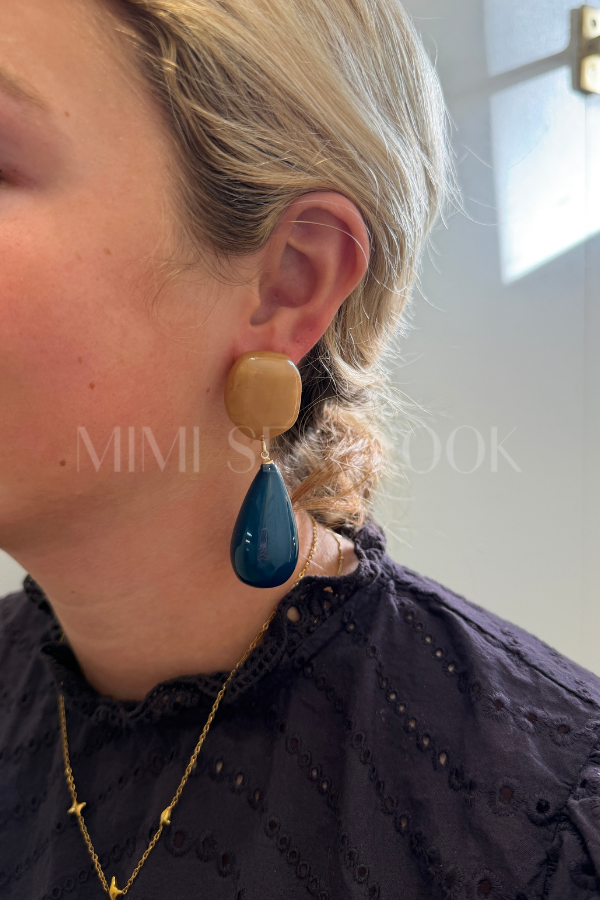 Colette earrings, teal