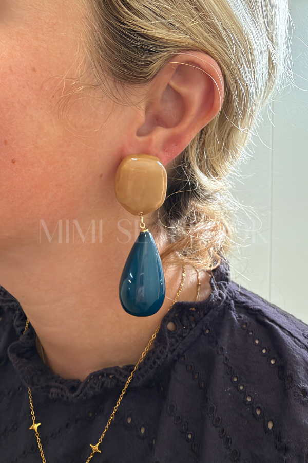 Colette earrings, teal