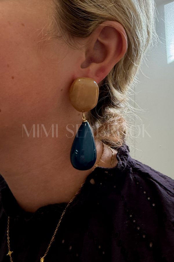 Colette earrings, teal