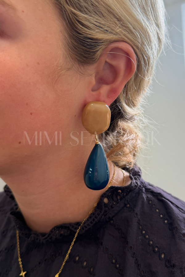 Colette earrings, teal
