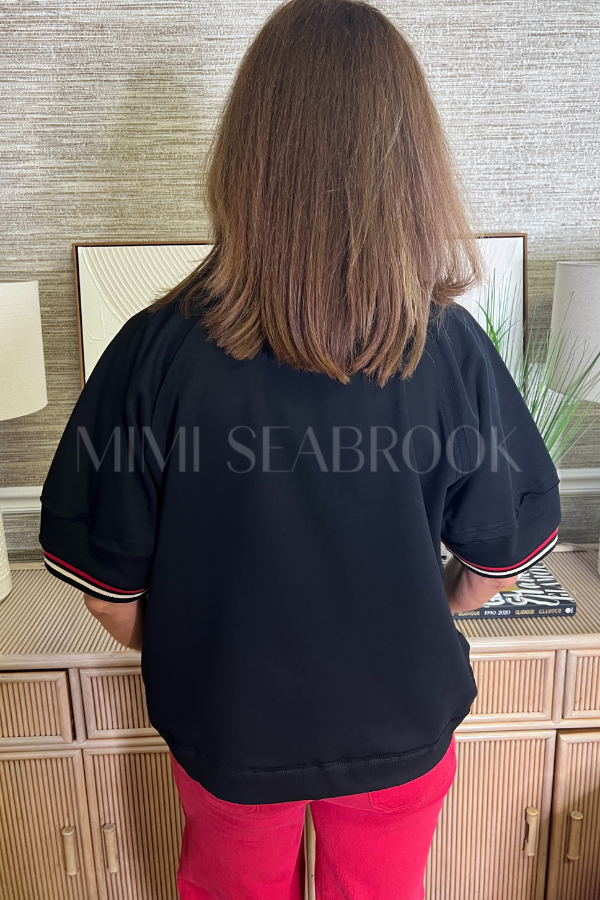 Collins top, black
