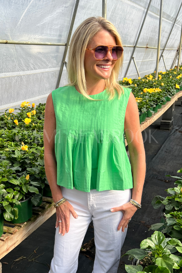 Cordelia top, green