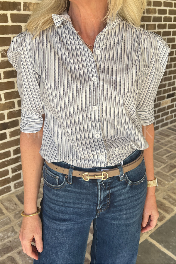 Cormie top, blue stripe