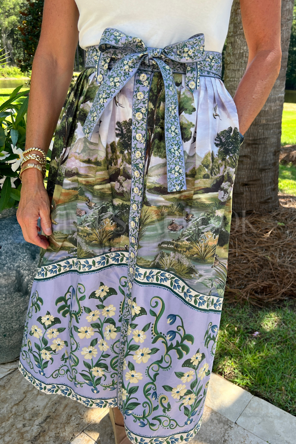 Countryside Landscape Midi Skirt by Farm Rio