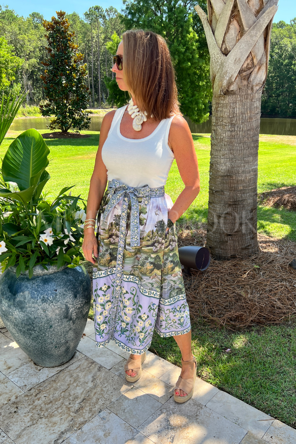 Countryside Landscape Midi Skirt by Farm Rio